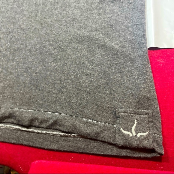 PrAna GRAY polo shirt SOFT Mens Medium Short Sleeve Collared Stretch rayon knit - Picture 8 of 10